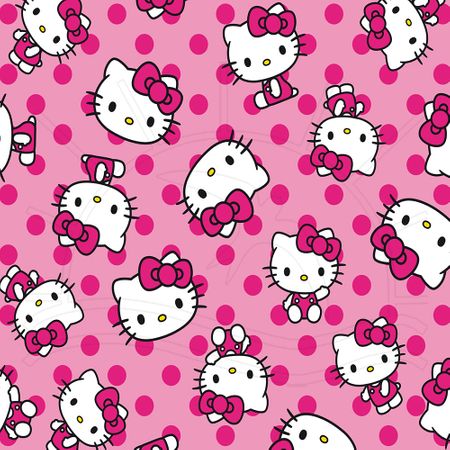 Tecido Estampado para Patchwork - Hello Kitty Dots (0,50x1,40)