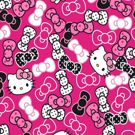 Tecido Estampado para Patchwork - Hello Kitty Lances Fundo Pink (0,50x1,40)