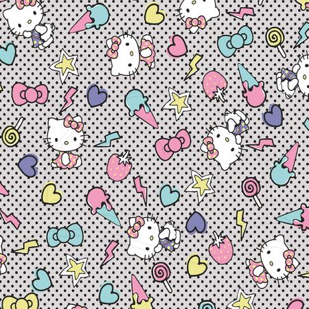 Tecido Estampado para Patchwork - Hello Kitty Pop Art Dots (0,50x1,40)