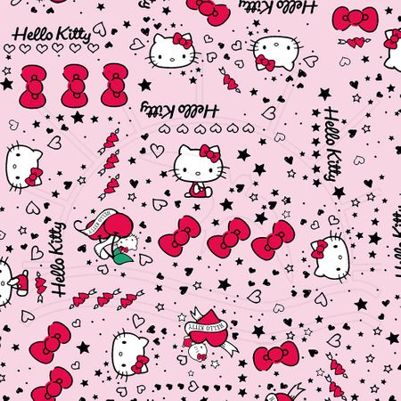 Tecido Estampado para Patchwork - Hello Kitty Tatoo Patchwork (0,50x1,40)