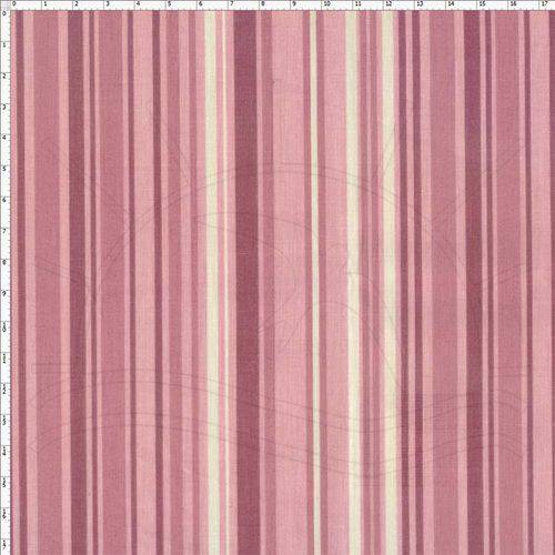 Tecido Estampado para Patchwork - Listrado Elegance Rosa Antigo (0,50x1,40)