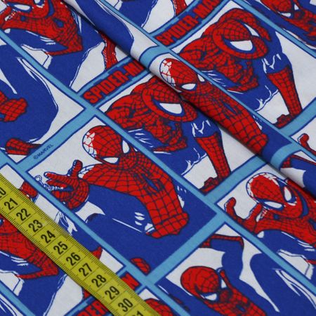 Tecido Estampado para Patchwork - Marvel: Homem Aranha Quadrinho (0,50x1,50)
