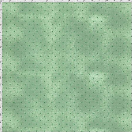 Tecido Estampado para Patchwork - Millyta La Vie En Rose Poá Tom S/ Tom Verde Escuro (0,50x1,40)