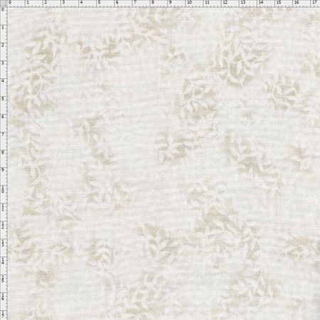 Tecido Estampado para Patchwork - Millyta Shabby Romantic Textura Folhas Bege Claro (0,50x1,40)