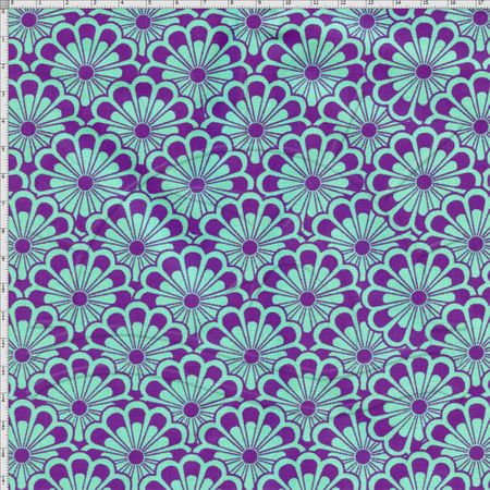 Tecido Estampado para Patchwork - Modern Oriental: Textura Verde (0,50x1,40)