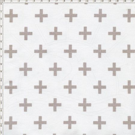 Tecido Estampado para Patchwork - Monochrome Cross Cinza (0,50x1,40)