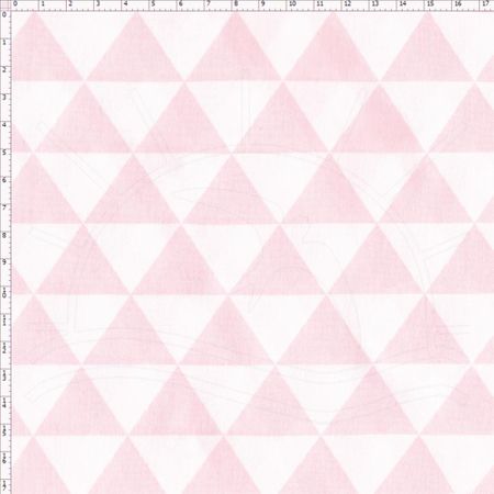 Tecido Estampado para Patchwork - Monochrome Triangulos Rose (0,50x1,40)
