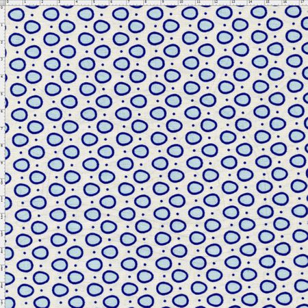 Tecido Estampado para Patchwork - Páscoa Azul Cor 150 (0,50x1,40)