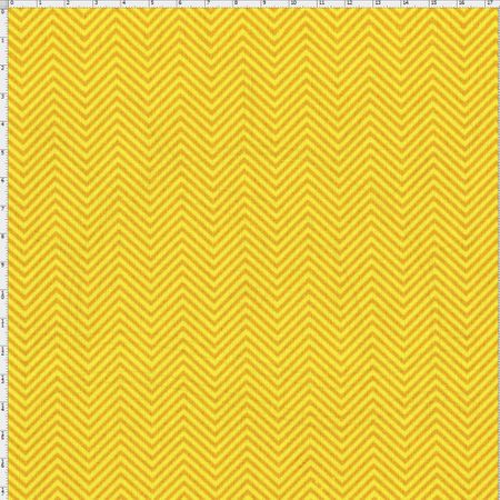 Tecido Estampado para Patchwork - Páscoa: Chevron Tom Tom Amarelo (0,50x1,40)
