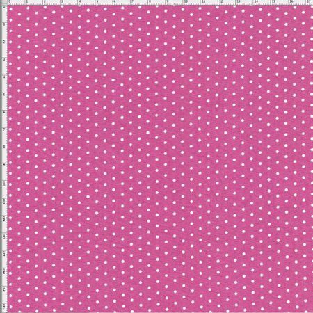 Tecido Estampado para Patchwork - Poá Pink Cor 23 (0,50x1,40)