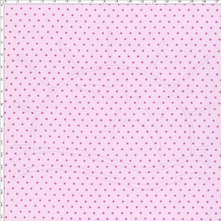 Tecido Estampado para Patchwork - Poá Rosa com Pink Cor 41 (0,50x1,40)
