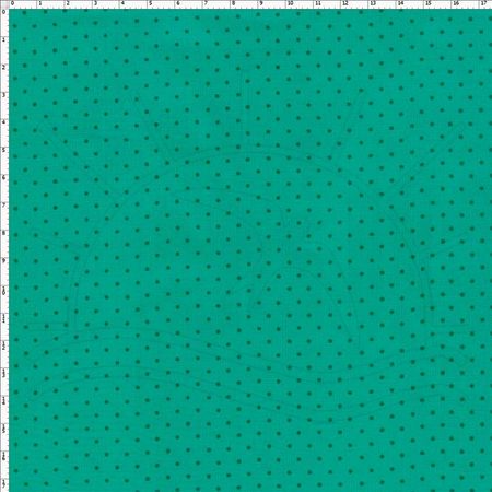 Tecido Estampado para Patchwork - Poá Tom Sobre Tom Verde Cor 55 (0,50x1,40)