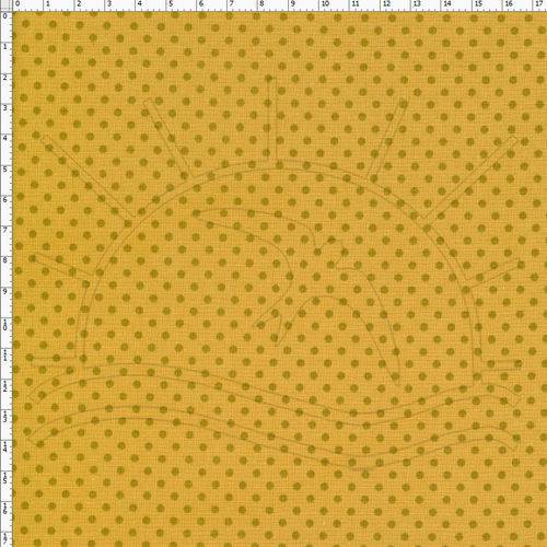 Tecido Estampado para Patchwork - Poa Tom Tom Mostarda - T03205 (0,50x1,40)