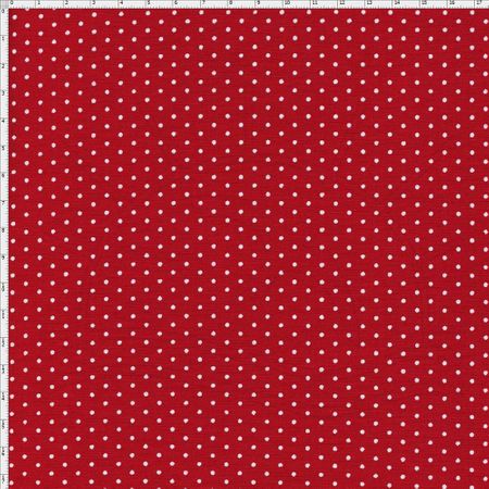 Tecido Estampado para Patchwork - Poá Vermelho Cor 06 (0,50x1,40)