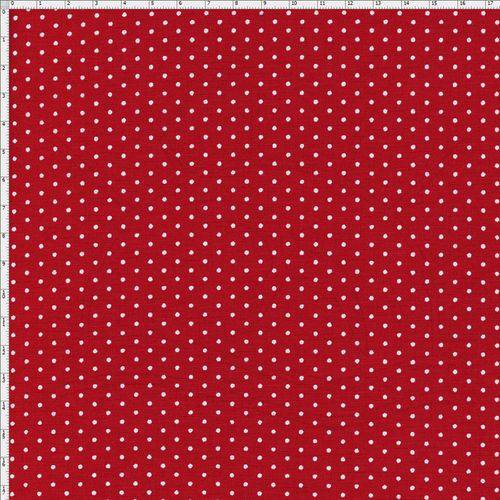 Tecido Estampado para Patchwork - Poá Vermelho Cor 06 (0,50x1,40)