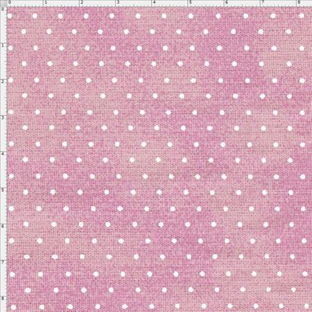 Tecido Estampado para Patchwork - Poeirinha com Poá Cor 2119 Rosa Quartzo (0,50x1,40)