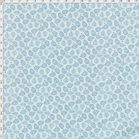Tecido Estampado para Patchwork - Roda de Cores Cashmere Fundo Azul Claro (0,50x1,40)