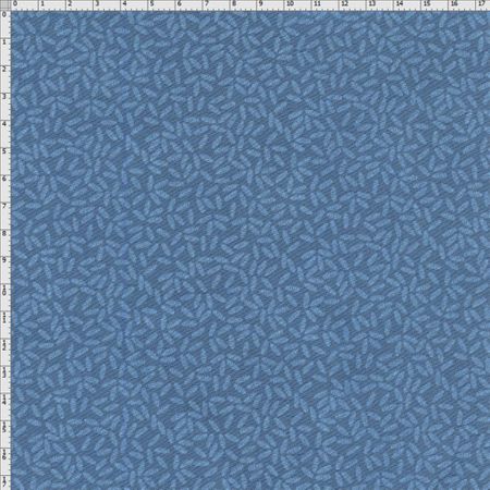 Tecido Estampado para Patchwork - Roda de Cores Micro Geométrico Fundo Azul (0,50x1,40)
