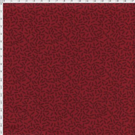 Tecido Estampado para Patchwork - Roda de Cores Micro Geométrico Fundo Vermelho (0,50x1,40)