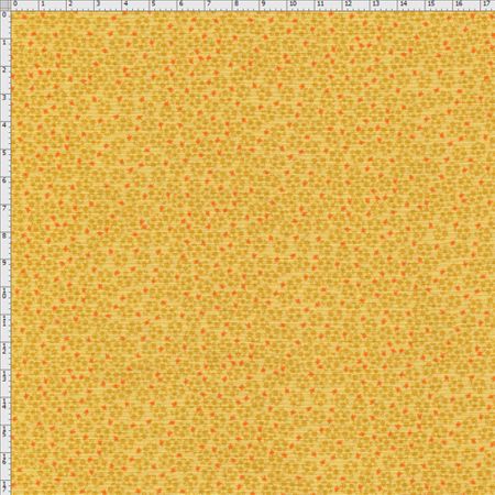 Tecido Estampado para Patchwork - Roda de Cores Mini Flor Fundo Amarelo (0,50x1,40)