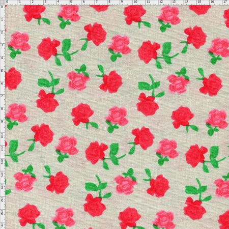 Tecido Estampado para Patchwork - Roses By Mirella Nakata: Rosas Média Cinza (0,50x1,40)