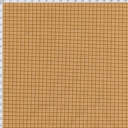Tecido Estampado para Patchwork - Sunbonnet Xadrez Bege (0,50x1,40)