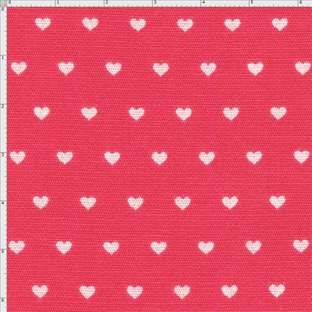 Tecido Estampado para Patchwork - Sweet Garden: Mini Corações Fúcsia (0,50x1,40)