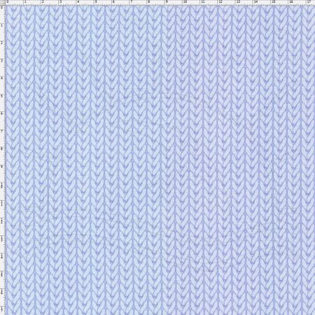 Tecido Estampado para Patchwork - Trico Azul Cor 01 (0,50x1,40)