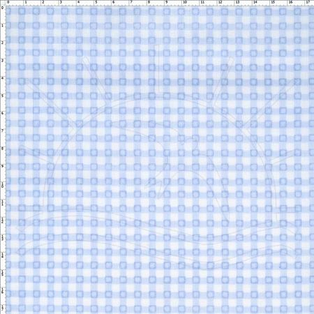 Tecido Estampado para Patchwork - Xadrez Azul Cor 01 (0,50x1,40)