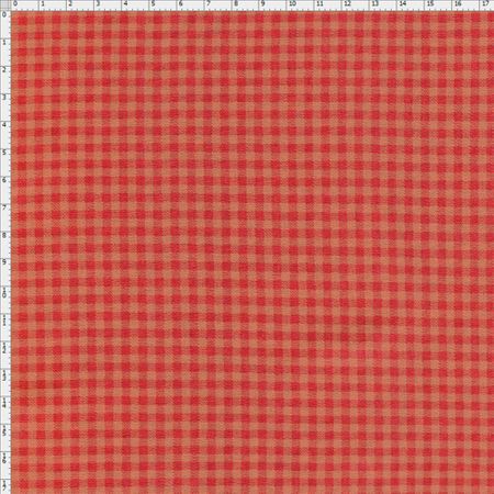 Tecido Estampado para Patchwork - Xadrez Vermelho Claro (0,50x1,40)