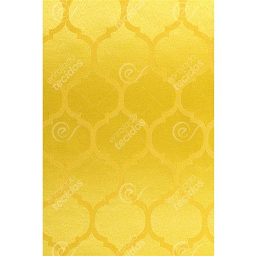 Tecido Jacquard Amarelo Geométrico Tradicional - 2,80m de Largura