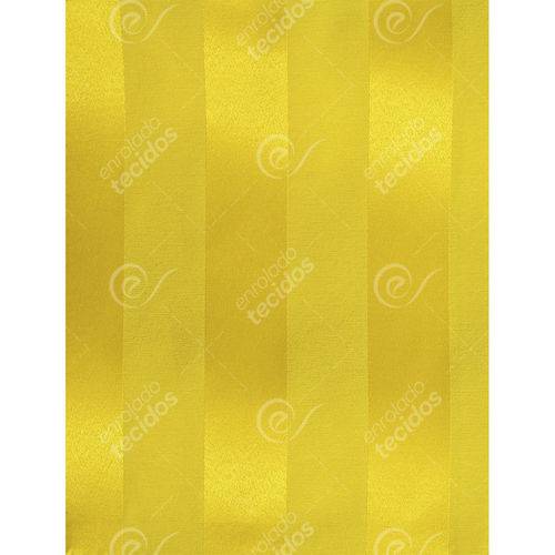 Tecido Jacquard Amarelo Ouro Listrado Tradicional - 2,80m de Largura