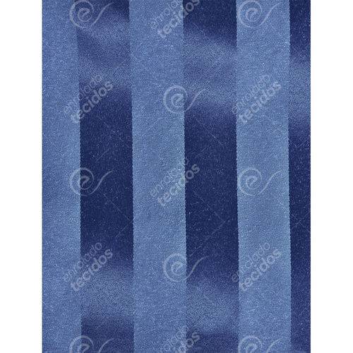 Tecido Jacquard Azul Escuro Listrado Tradicional - 2,80m de Largura