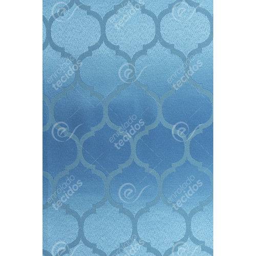 Tecido Jacquard Azul Frozen Geométrico Tradicional - 2,80m de Largura