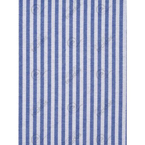 Tecido Jacquard Azul Royal e Branco Listrado Estreito Fio Tinto - 2,80m de Largura
