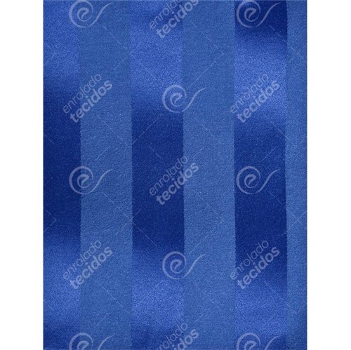 Tecido Jacquard Azul Royal Listrado Tradicional - 2,80m de Largura