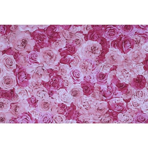 Tecido Jacquard Estampado Floral Rosa e Pink - 2,80m de Altura