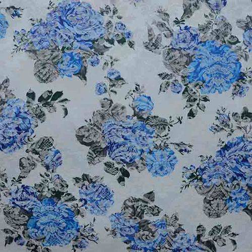 Tecido Jacquard Floral Azul 2,80m de Largura