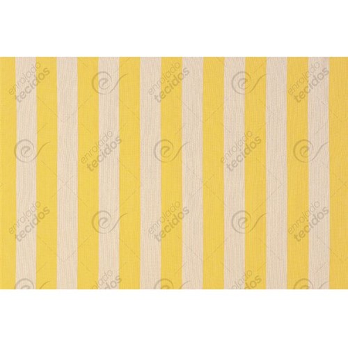 Tecido Jacquard Listrado Amarelo Fio Tinto (Desenho Sentido Largura) - 2,80m de Altura