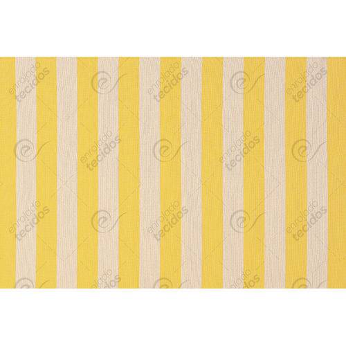 Tecido Jacquard Listrado Amarelo Fio Tinto (desenho Sentido Largura) - 2,80m de Largura