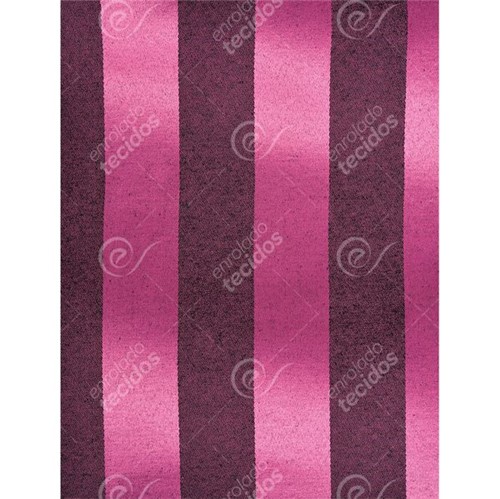Tecido Jacquard Pink e Preto Listrado Tradicional - 2,80m de Largura