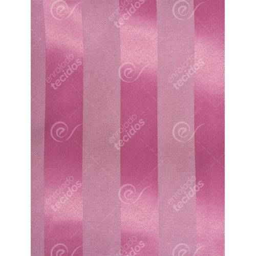 Tecido Jacquard Rosa Pink Chiclete Listrado Tradicional - 2,80m de Largura