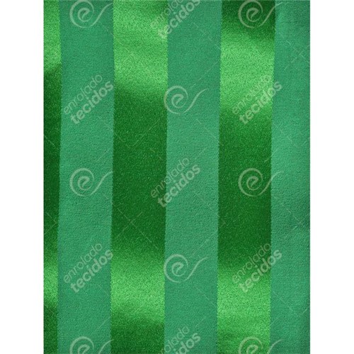 Tecido Jacquard Verde Listrado Tradicional - 2,80m de Largura