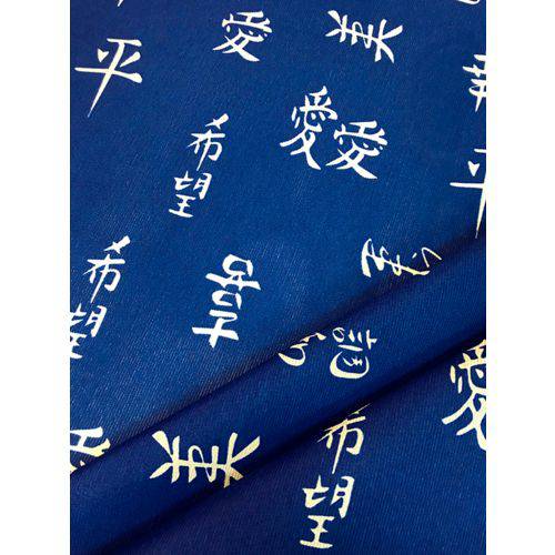Tecido para Decoração Gorgurinho Japonês Oriental Azul