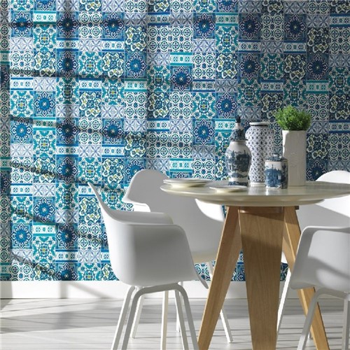 Tecido para Parede Azulejo Português - Karsten