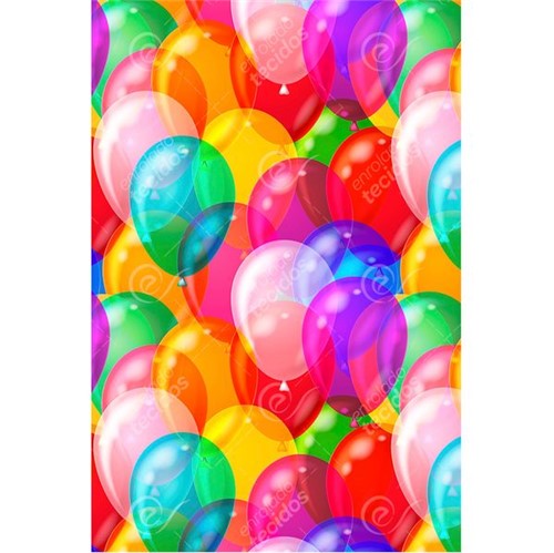 Tecido Party Decor Balões - 1,50m de Largura