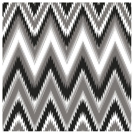 Tecido Quadrado Digital 49 X 49cm - Zigzag Preto e Branco