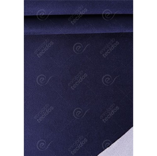 Tecido Suede Veludo Azul Marinho New Velu - 1,40m de Largura