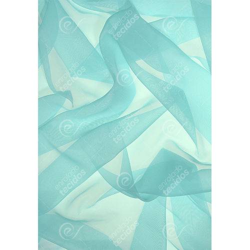 Tecido Voil Azul Tiffany - 3,00m de Largura