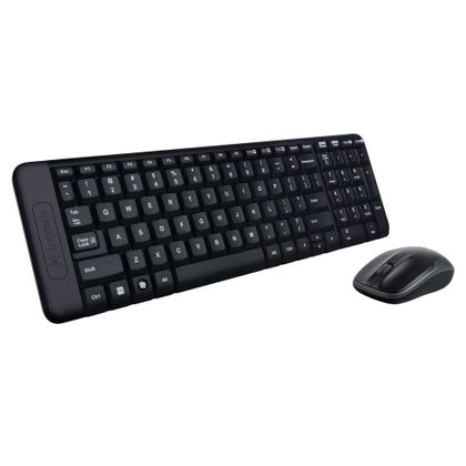 Teclado e Mouse Sem Fio Wireless Keyboard Preto Logitech Logitech